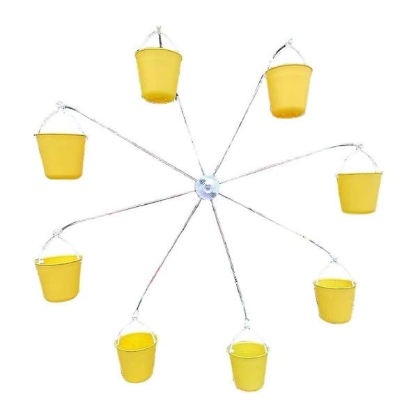 Bird Feeder Carousel Toy With Water Bottle And Food Dish Feeders