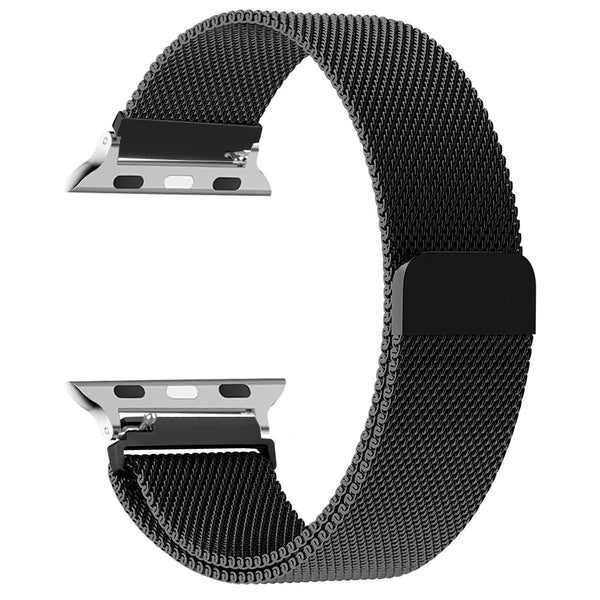 Compatible With Apple Watch Band Milanese Loop Series 9 8 7 6 5 3 Ultra 2 Sizes 38Mm 40Mm 41Mm 42Mm 44Mm 45Mm 49Mm Black Watch Bands
