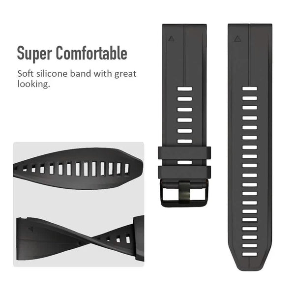 Silicone Watch Band For Garmin Fenix 7X 6 5 3 Epix Quickfit 22/26Mm Army Green Watch Bands