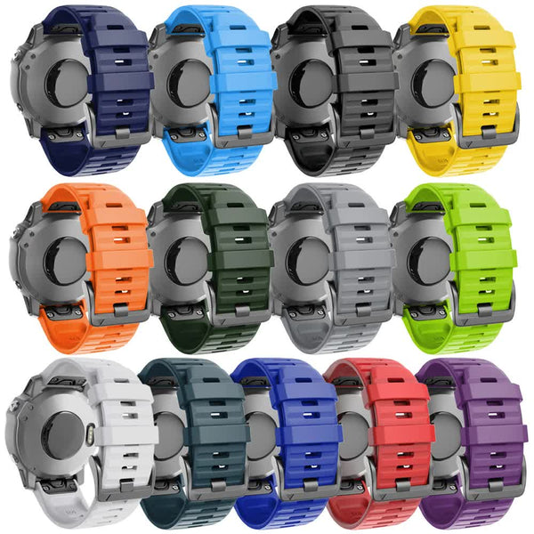 Silicone Watch Band For Garmin Fenix 7X 6 5 3 Epix Quickfit 22/26Mm Army Green Watch Bands