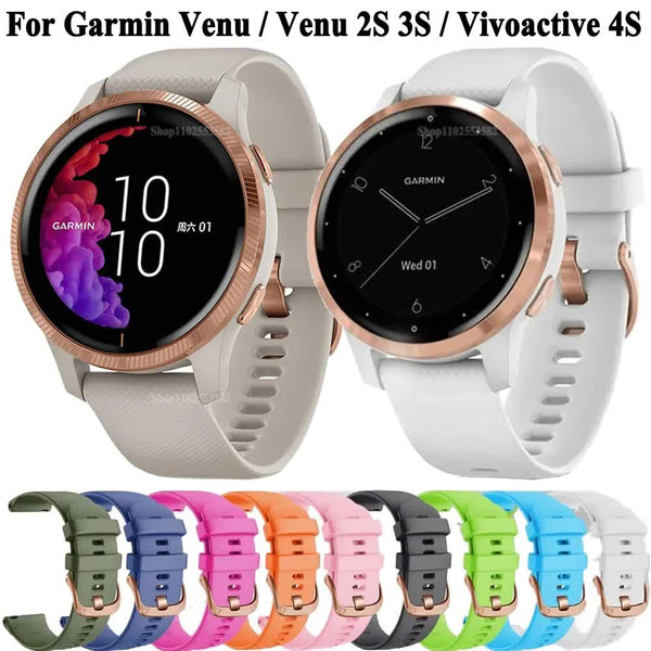 Garmin Venu 3S 2S Sq Vivoactive 5 4S Replacement Wristband 18Mm 20Mm Gray Compatible Watch Bands