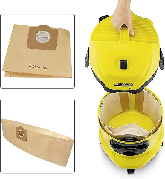 10 Pack For Karcher 6.959 130.0 Filter A 2201/2204/2504 Vacuum Cleaner Bags