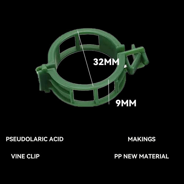 100/200/300Pcs Plant Support Clips Clamps For Climbing Plants Grafting Tools Upright Growing Reusable (Green/White) 200Pcs Plant Ties & Supports