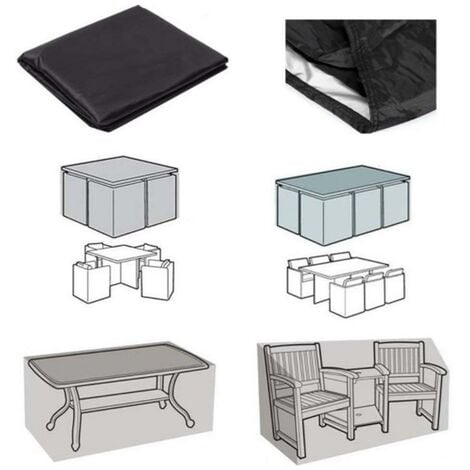 Rectangular Cover Waterproof Outdoor Furniture Tarpaulin Oxford Cloth Outdoor Furniture Covers