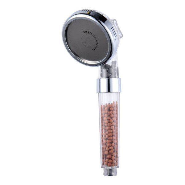 High Pressure Adjustable Shower Head With Three Speed Switch Large White Transparent Design Compatible Bathroom And Home Use Shower Heads & Combos