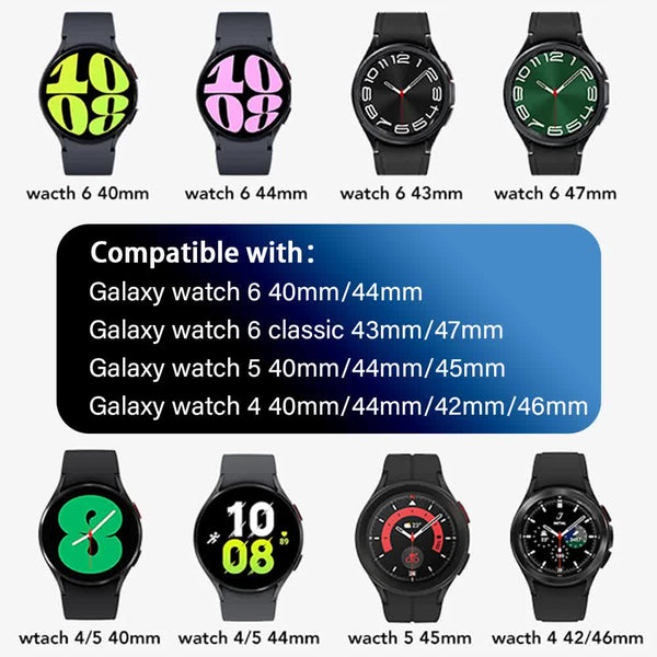Compatible Withsamsung Galaxy Watch 4 5 6 Pro Classic 20Mm Strap Black Nylon Band 40Mm 43Mm 44Mm 45Mm 47Mm Watch Bands