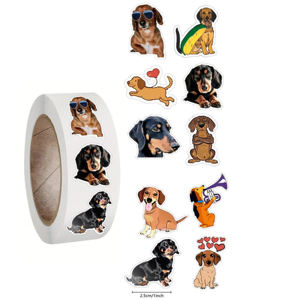 500Pcs Cartoon Animal : Bee Horse Dog Chicken Frog Unicorn Waterproof Stickers