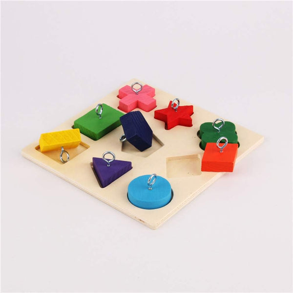 Bird Puzzle Toy Parrot Educational Toys Feeder Wooden Birds Toys