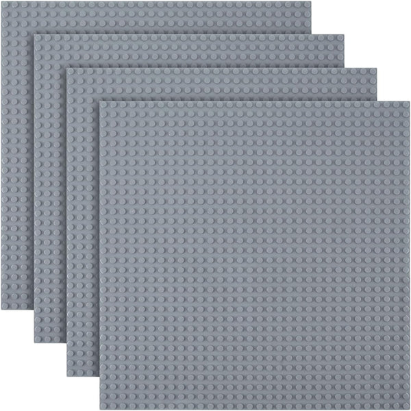 Building Plate 4 Pieces Of Classic Base Plates 25.5 X Cm Compatible With All Major Brands Toys For Children Light Gray Building Blocks