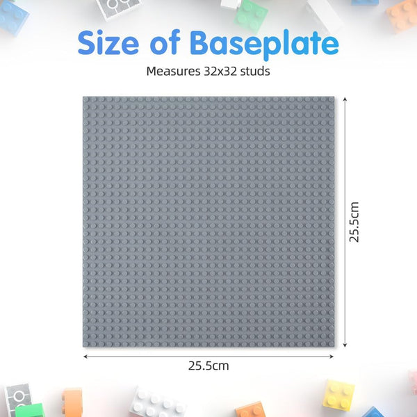 Building Plate 4 Pieces Of Classic Base Plates 25.5 X Cm Compatible With All Major Brands Toys For Children Light Gray Building Blocks