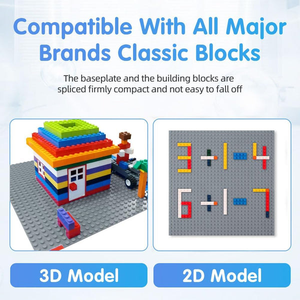 Building Plate 4 Pieces Of Classic Base Plates 25.5 X Cm Compatible With All Major Brands Toys For Children Light Gray Building Blocks