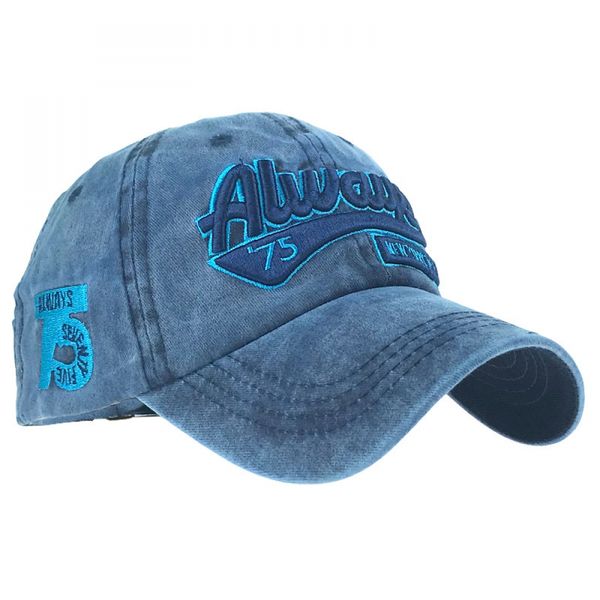 Baseball Cap Washed Full Fringed Sun Hat Men And Women Blue Hats & Headwear