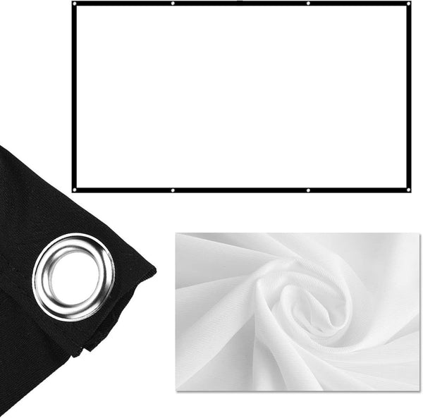 100 Inch 16:9 Projector Screen Foldable Home Theater Indoor Outdoor Movie Projector Screens