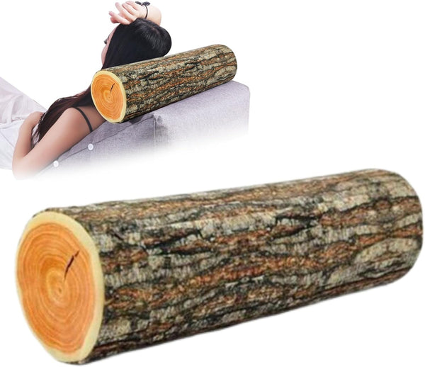 Log Cushion Round Stump Shaped Wood Grain Design Decorative Pillow Cover For Home Cushions & Decorative Pillows