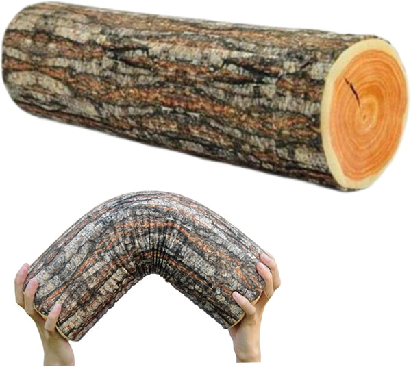 Log Cushion Round Stump Shaped Wood Grain Design Decorative Pillow Cover For Home Cushions & Decorative Pillows