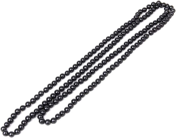 Black Pearl Necklace Extra Long Faux Chain Multi Layer Sweater For Women Necklaces & Pendants