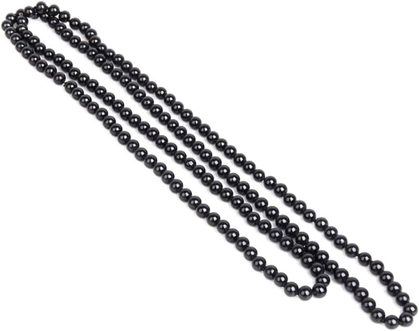 Black Pearl Necklace Extra Long Faux Chain Multi Layer Sweater For Women Necklaces & Pendants