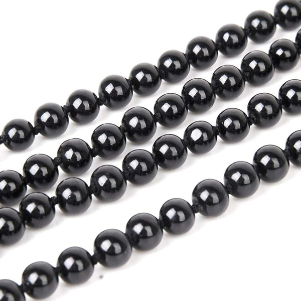 Black Pearl Necklace Extra Long Faux Chain Multi Layer Sweater For Women Necklaces & Pendants