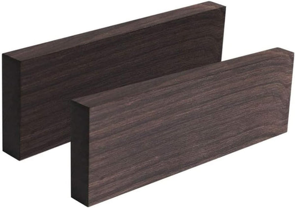 2 Pcs Ebony Wood Blanks For Diy Musical Instruments & Crafts