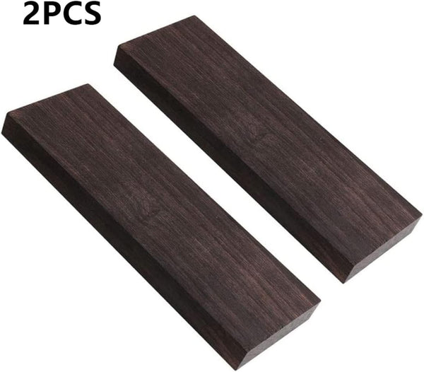 2 Pcs Ebony Wood Blanks For Diy Musical Instruments & Crafts Wooden Pieces & Craft Sticks