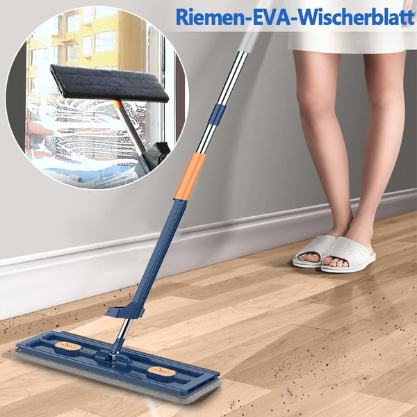 360 Rotatable Mop For Hardwood Floors With 2 Microfiber Pads Blue Mops Brooms & Scrubbers