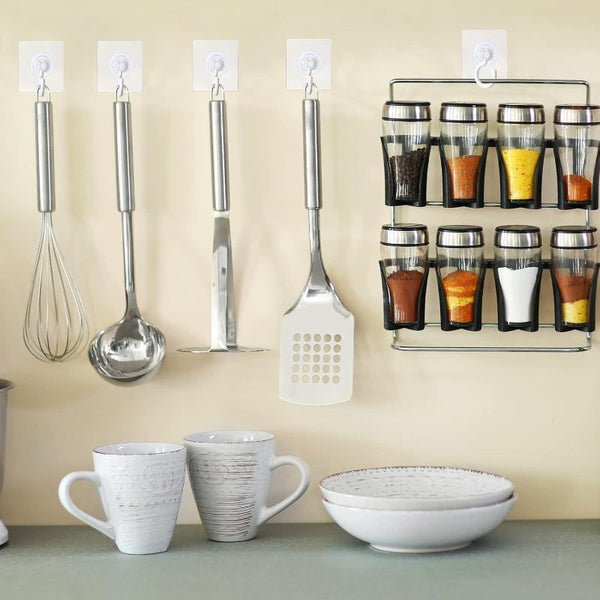 9 Pack Self Adhesive Ceiling Hooks White Heavy Duty Under Cabinet Tool Hooks & Hangers