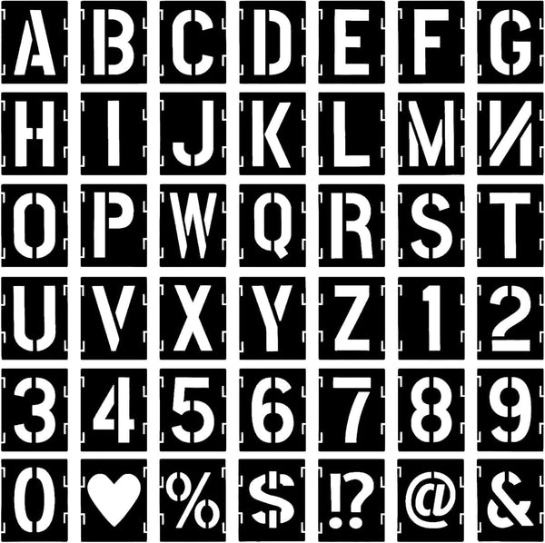 Alphabet Stencils For Capital Letters & Numbers Plastic Interlocking Stencils & Templates