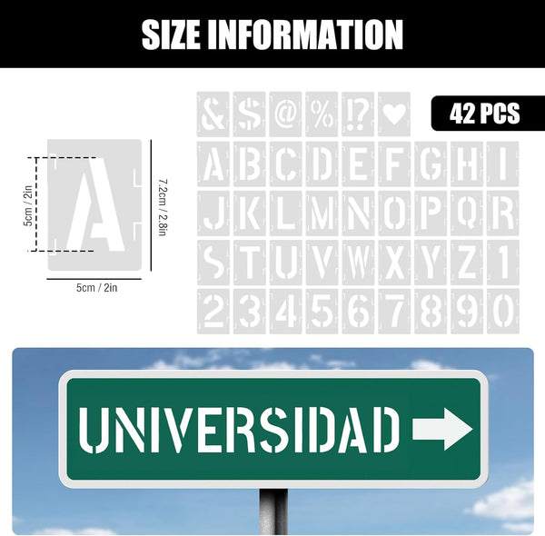 Alphabet Stencils For Capital Letters & Numbers Plastic Interlocking Stencils & Templates