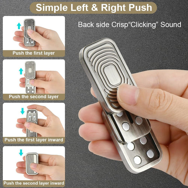 Metal Fidget Slider Toy Edc For Adults Stress Relief Anxiety Fidget Blocks