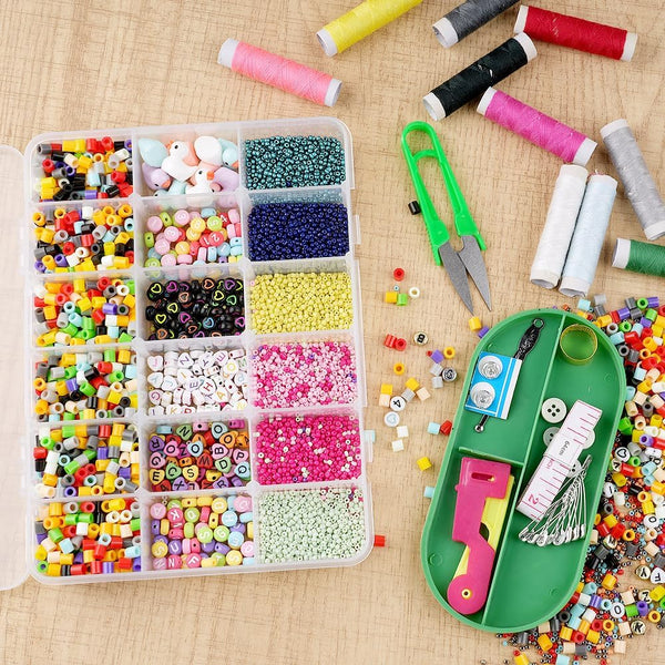 18 Compartment Snack Box 2 Pieces Plates With Lids For Candy Nuts Snacks Adjustable Plastic Storage Jewelry Transparent Sorting Boxes Compartments Foo