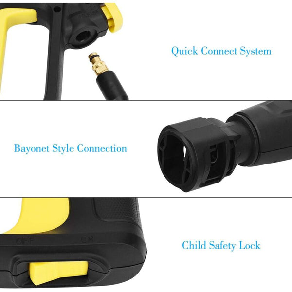 High Pressure Washer Gun Compatible With Karcher Series Including Car Handle Long Foam And Bottle Cleaning Set Pressure Washers