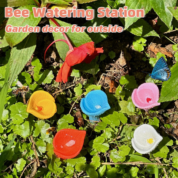 Bee Drinking Station 5 Pack Blue Outdoor Garden Cup Compatible With Bees And Butterflies Waterer Beekeeping Equipment