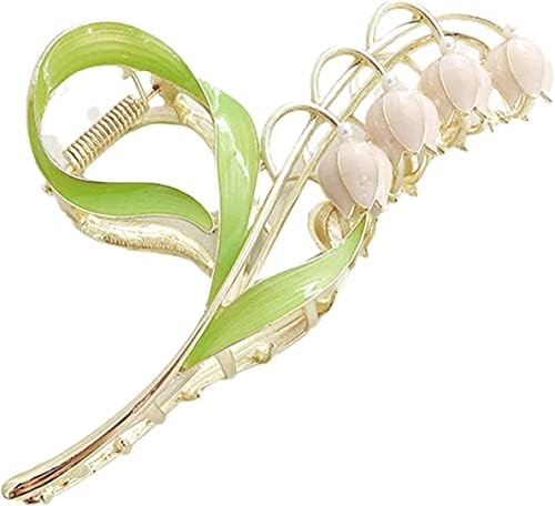 Pink Lily Of The Valley Flower Hair Clips Large Metal Orchid Styling Accessories Hair Accessories