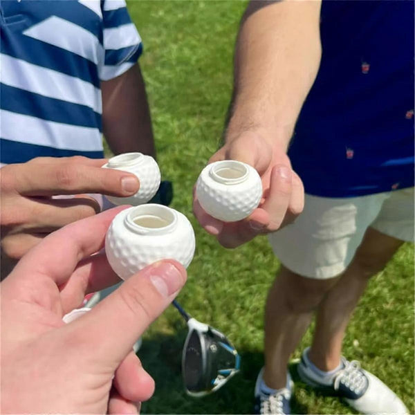 Golf Ball Shot Glasses Set Of 3 Plastic Textured Surface Other Barware