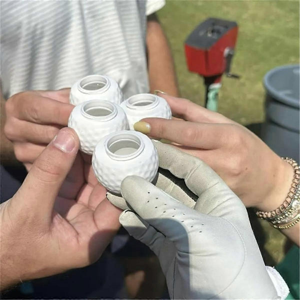Golf Ball Shot Glasses Set Of 3 Plastic Textured Surface Other Barware