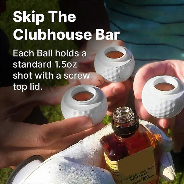 Golf Ball Shot Glasses Set Of 3 Plastic Textured Surface Other Barware