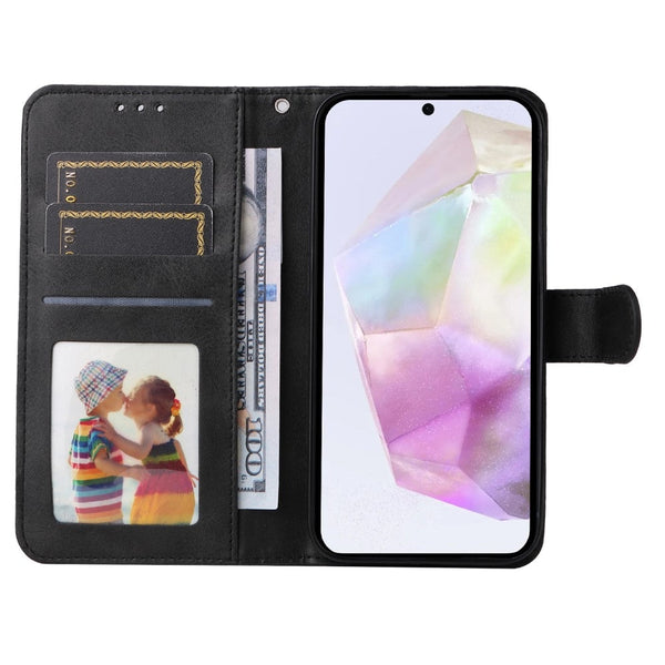 Compatible With Samsung A56 5G Wallet Case Pu Leather Black Cases Covers & Skins