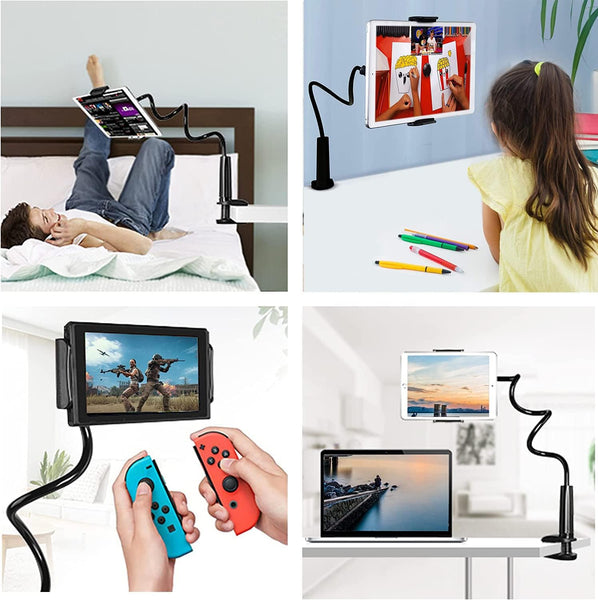 Gooseneck Tablet Holder Stand For Bed Mount Flexible Arm 360 Clamp Mounts Stands & Holders