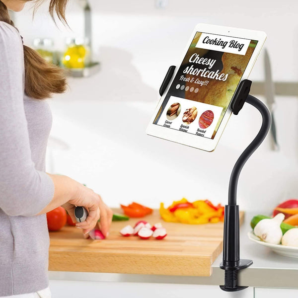 Gooseneck Tablet Holder Stand For Bed Mount Flexible Arm 360 Clamp Mounts Stands & Holders