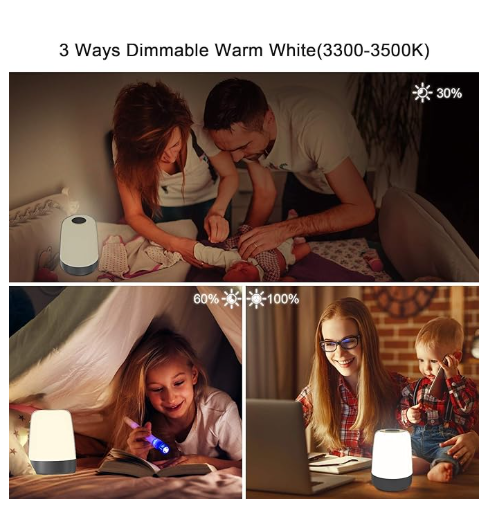 Touch Wake Up Night Light With Sunrise Simulation Alarm Clock 3 Ways Dimmable Warm White Bedside Lamp For Kid Bedrooms Rgb Ambient Table Nightstand Li