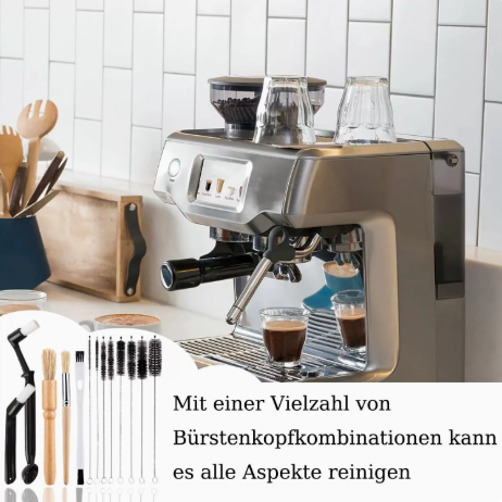 16 Piece Professional Coffee Machine Cleaning Brush Set For Deep Other Coffee Tea & Espresso Makers