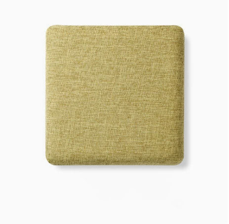 Square Bar Stool Cushion With Ties Memory Foam Non Slip (Mustard Green) Cushions & Decorative Pillows