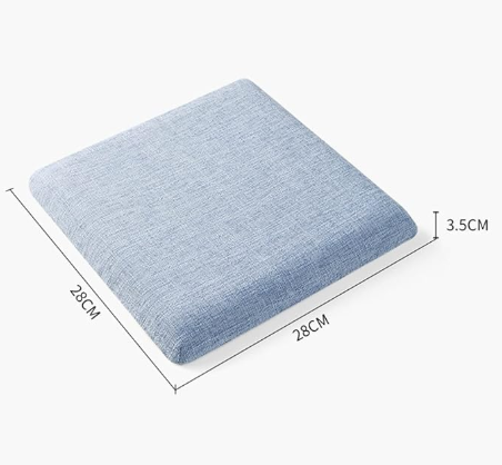 Crab Design Square Bar Stool Cushion With Ties 28*28*3.5Cm Memory Foam Pad Cushions & Decorative Pillows