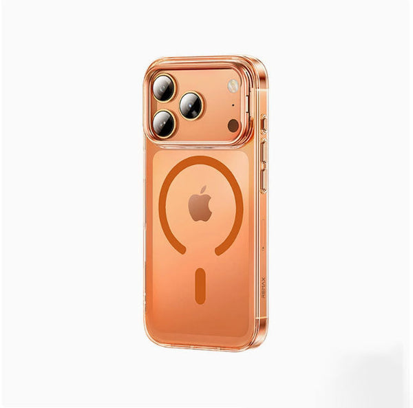 A Phone Case For Iphone 17 Pro Max With Stand And Camera Control Cover Magsafe Compatible Shockproof Magnetic Scratch Resistant (Orange). Cases Covers