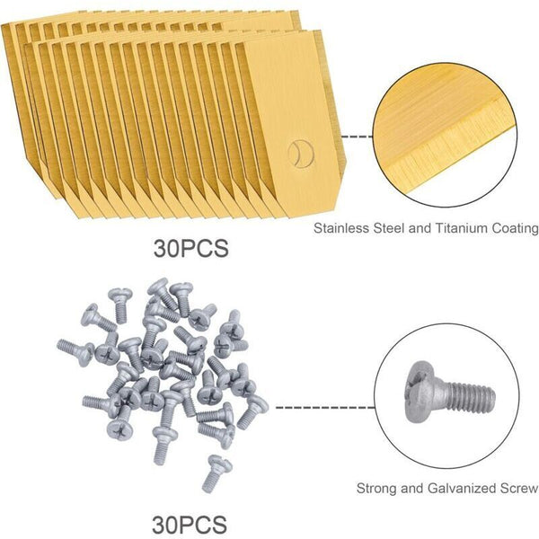 Titanium Knife Blades 30 X Robot Lawn Mower Replacement For All Garden Mowers Automower Husqvarna Gardena Yard Lawn Mower Parts