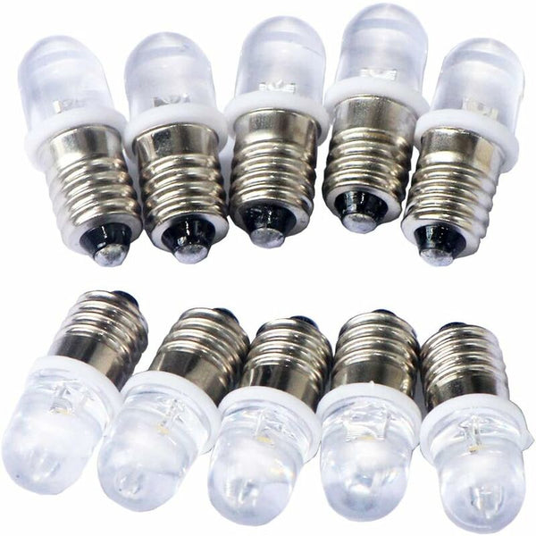 Ersandy 10 Pcs E10 12V Spot Led Bulb Lamps Warm White Light Bulbs