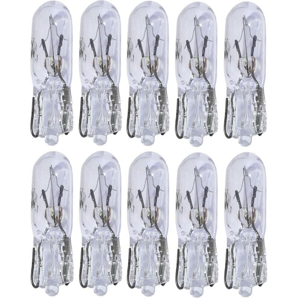 10 Pcs T5 12V 1.2W Dashboard Light Bulbs