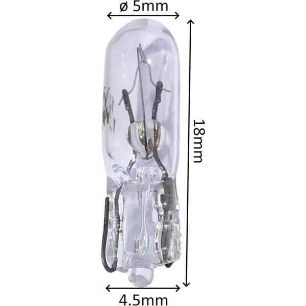 10 Pcs T5 12V 1.2W Dashboard Light Bulbs