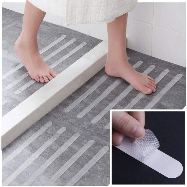 24 Non Slip Shower Stickers Transparent Anti Bath Safety Strips Other Bathroom Accessories