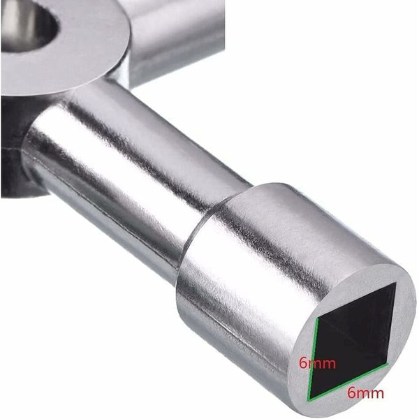 4 Way Multi Function Key For Electric Water Door Gas Meter Cabinet Box Opening (Silver) Multi Tools
